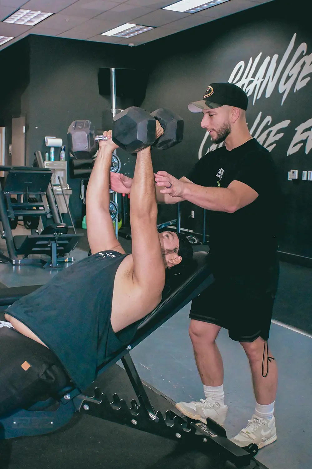 Apartment gym personal training session in Denver