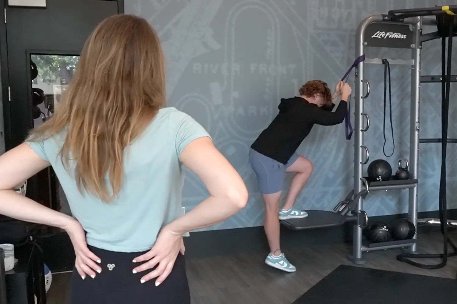 In-home personal training session with a Denver personal trainer