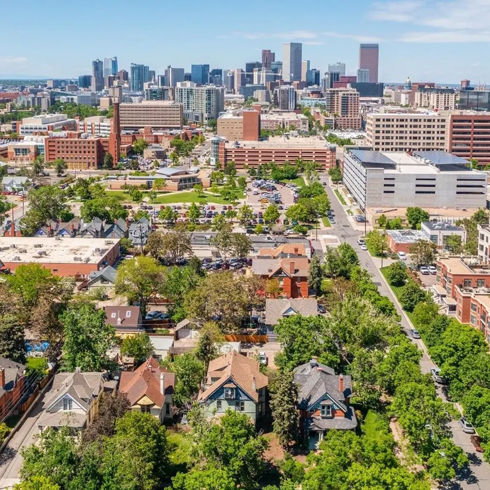 Baker Denver neighborhood with historic homes near South Broadway